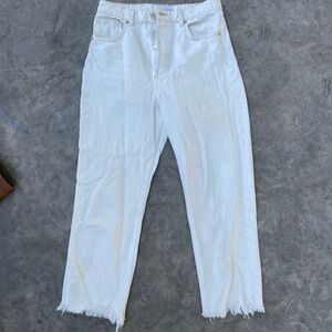 Zara white denim jeans